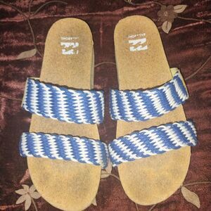 Billabong Blue and White Women's Sandals